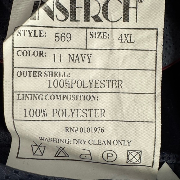 Inserch Navy Blue Velvet Blazer with Gold Buttons 4 XL - Picture 5 of 7